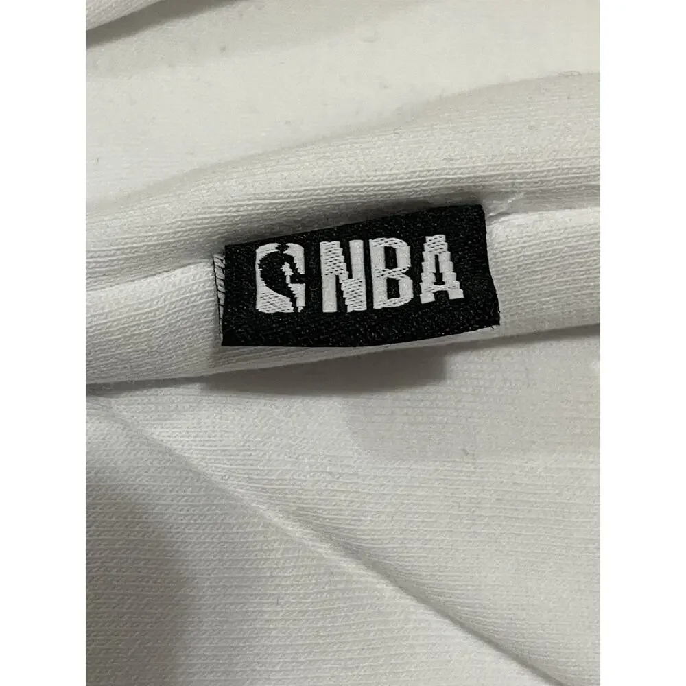 Lakers Hoodie Mens XS White Embossed NBA LOS ANGELES Pullover N150